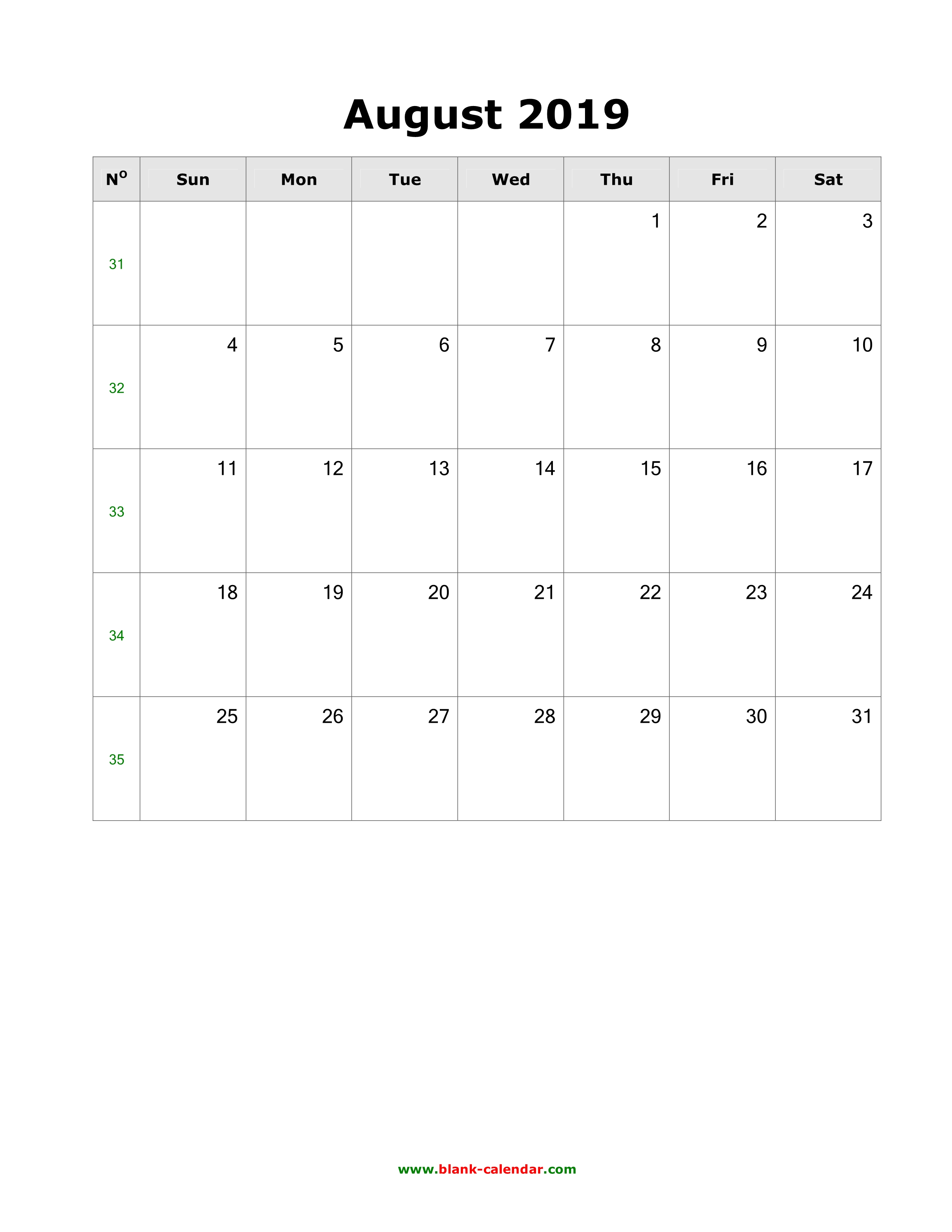 download august 2019 blank calendar vertical free calendar aug 2019