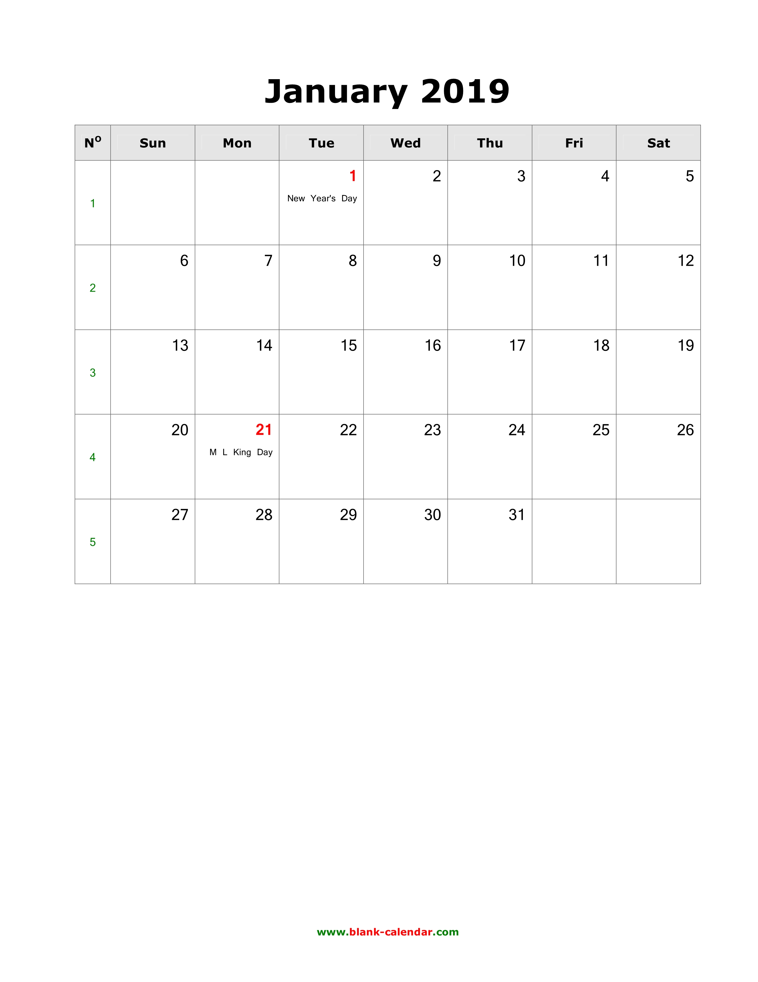 download january 2019 blank calendar with us holidays vertical january calendar holidays