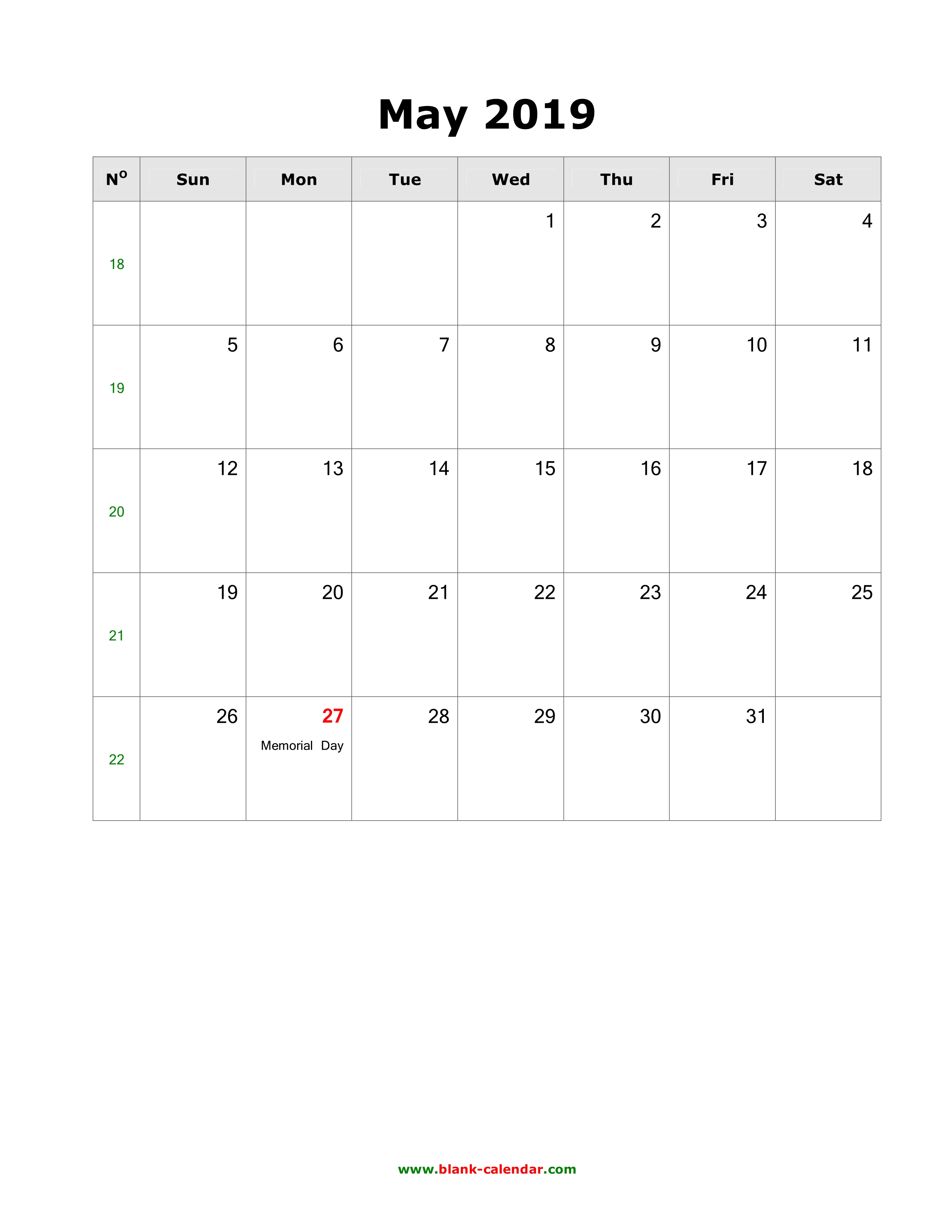 download may 2019 blank calendar with us holidays vertical may 2019 calendar with holidays