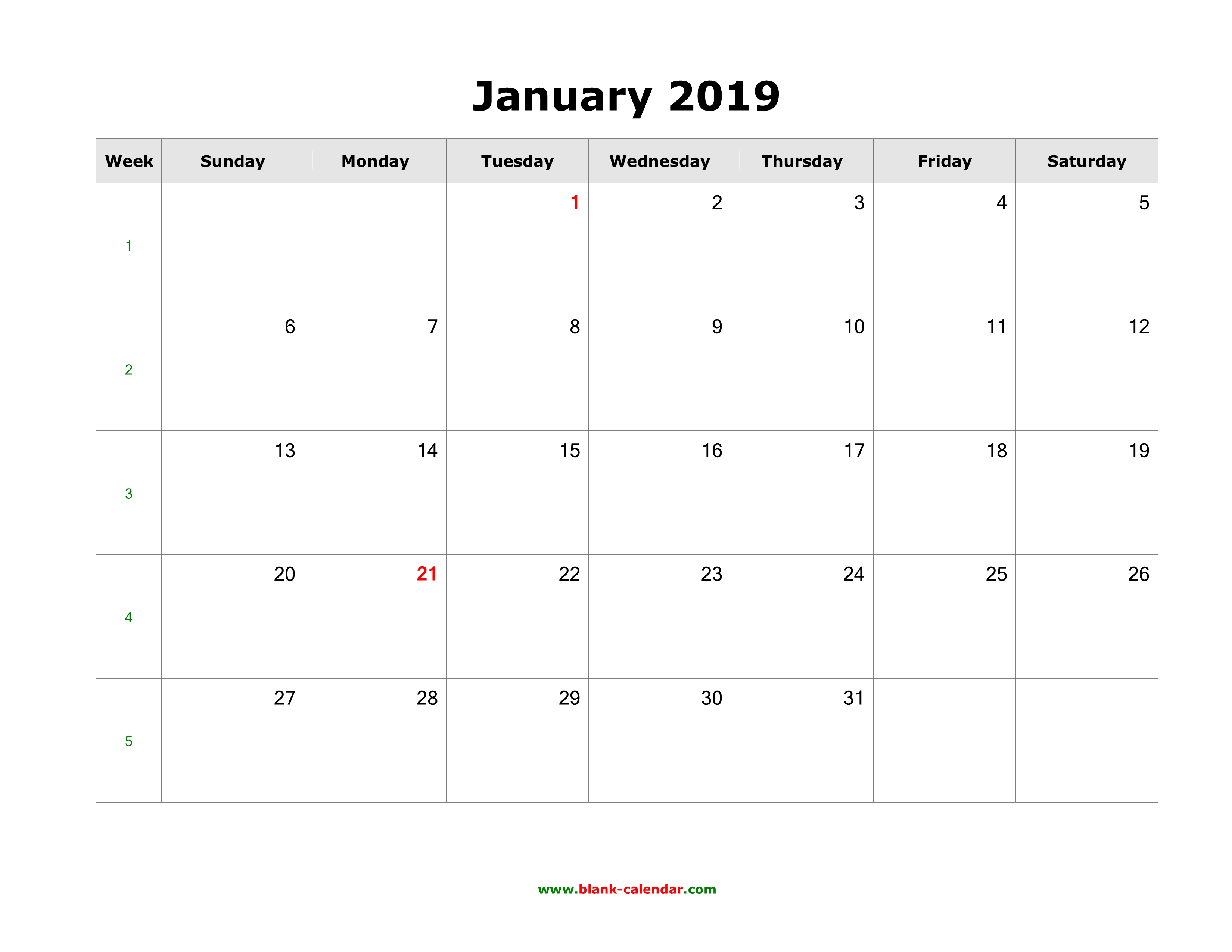 blank calendar images
