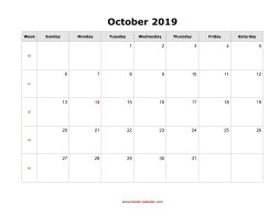 october calendar templates