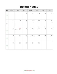 october 2019 blank calendar calendar holidays blank portrait