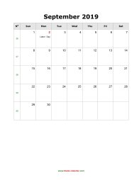 september 2019 blank calendar calendar holidays blank portrait
