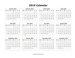 Blank Calendar 2019 Template from www.blank-calendar.com