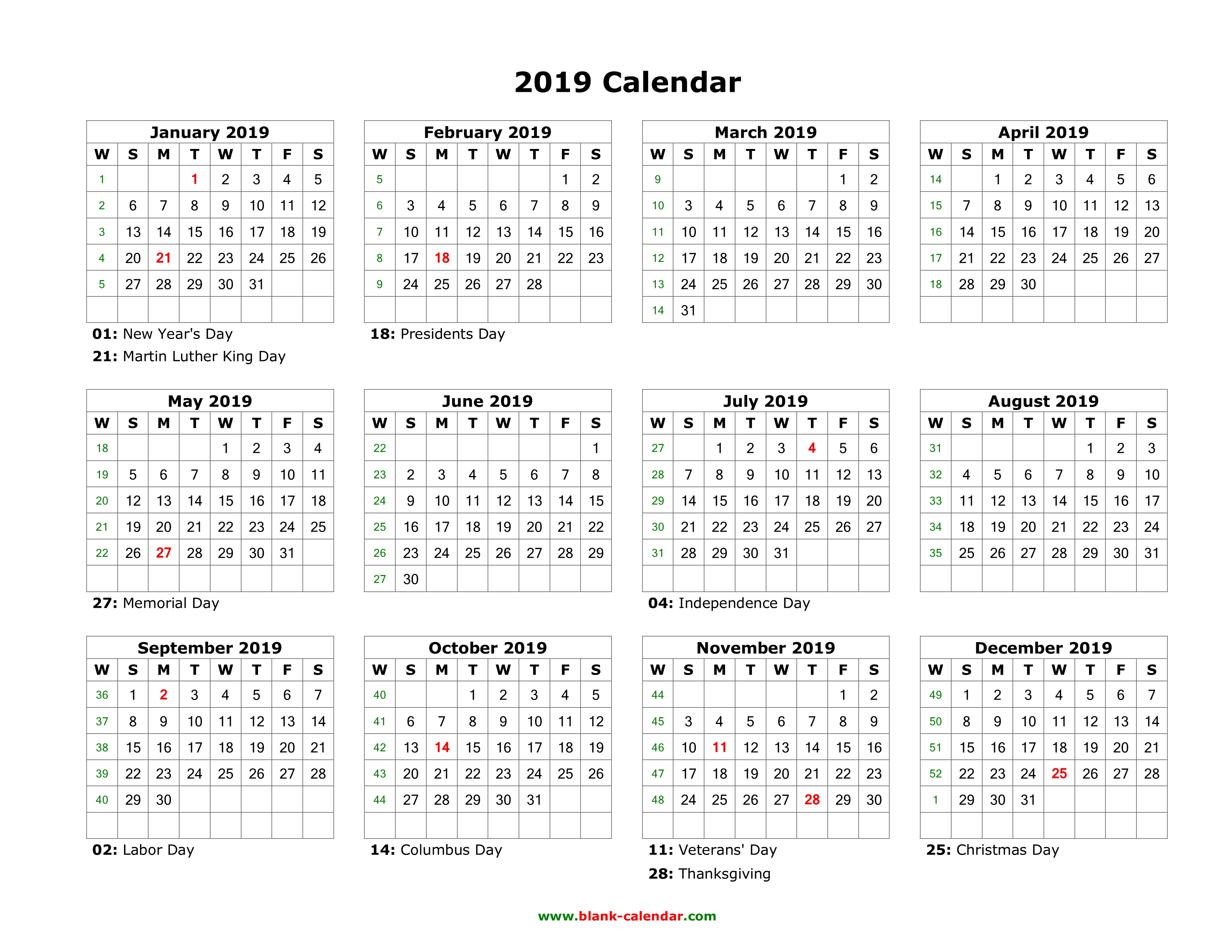 Blank Calendar 19 Free Download Calendar Templates Blank Calendar 19 Free Download Calendar Templates