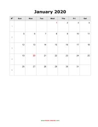 blank calendar 2020 monthly calendar blank portrait