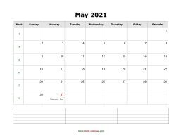 May 2021 Blank Calendar | Free Download Calendar Templates