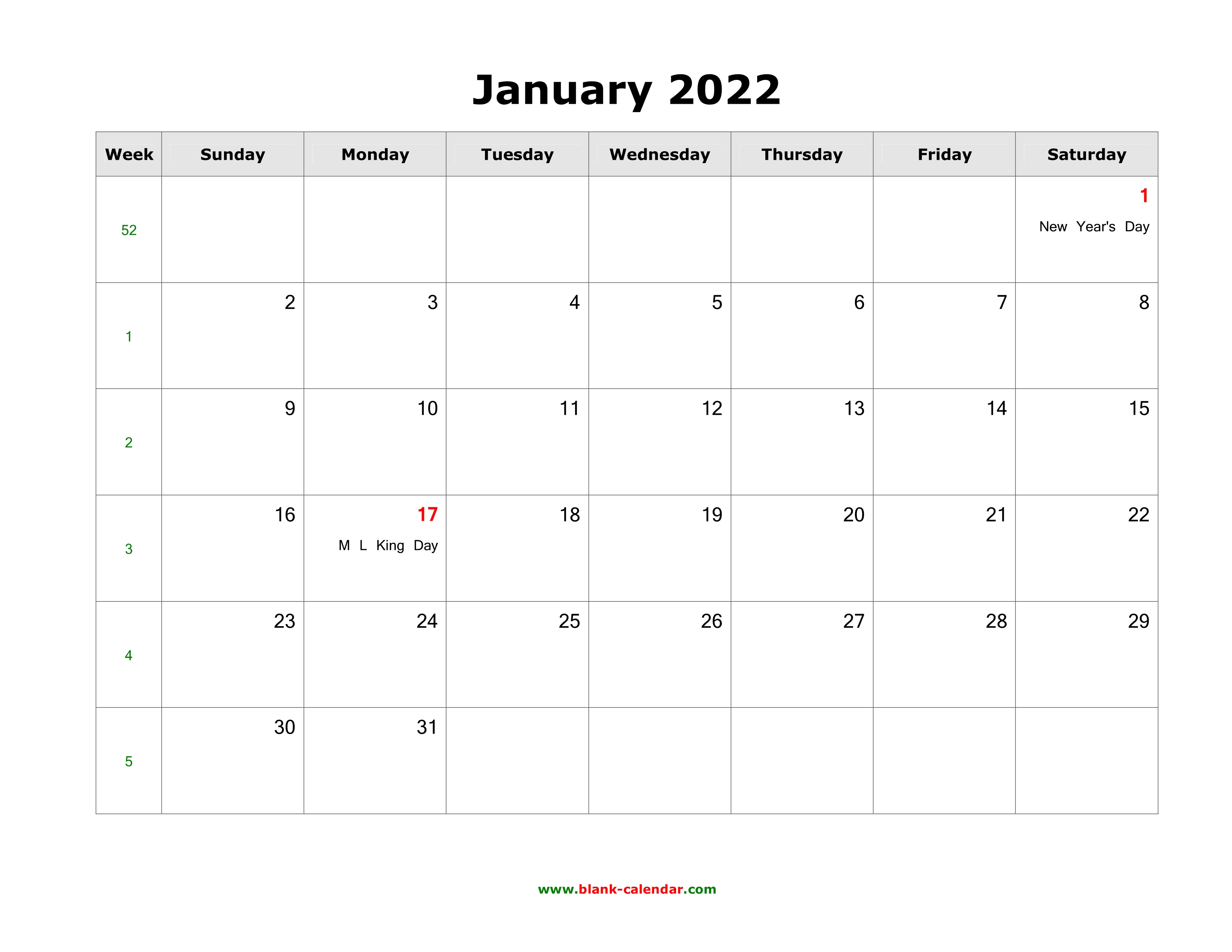 download blank calendar 2022 with us holidays 12 pages one month per page horizontal