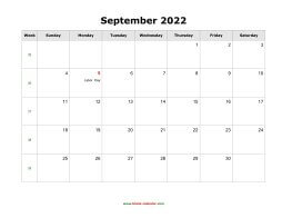 september 2022 blank calendar calendar holidays blank landscape