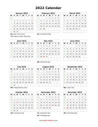 bank holidays 2022 printable calendar one page print free calendar