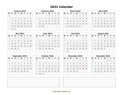 Blank Calendar 2022 | Free Download Calendar Templates