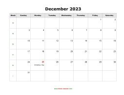december 2023 blank calendar calendar holidays blank landscape