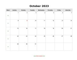 october 2023 blank calendar calendar blank landscape