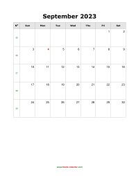 september 2023 blank calendar calendar blank portrait