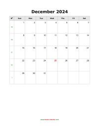 december 2024 blank calendar calendar blank portrait