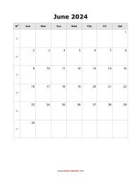 june 2024 blank calendar calendar blank portrait