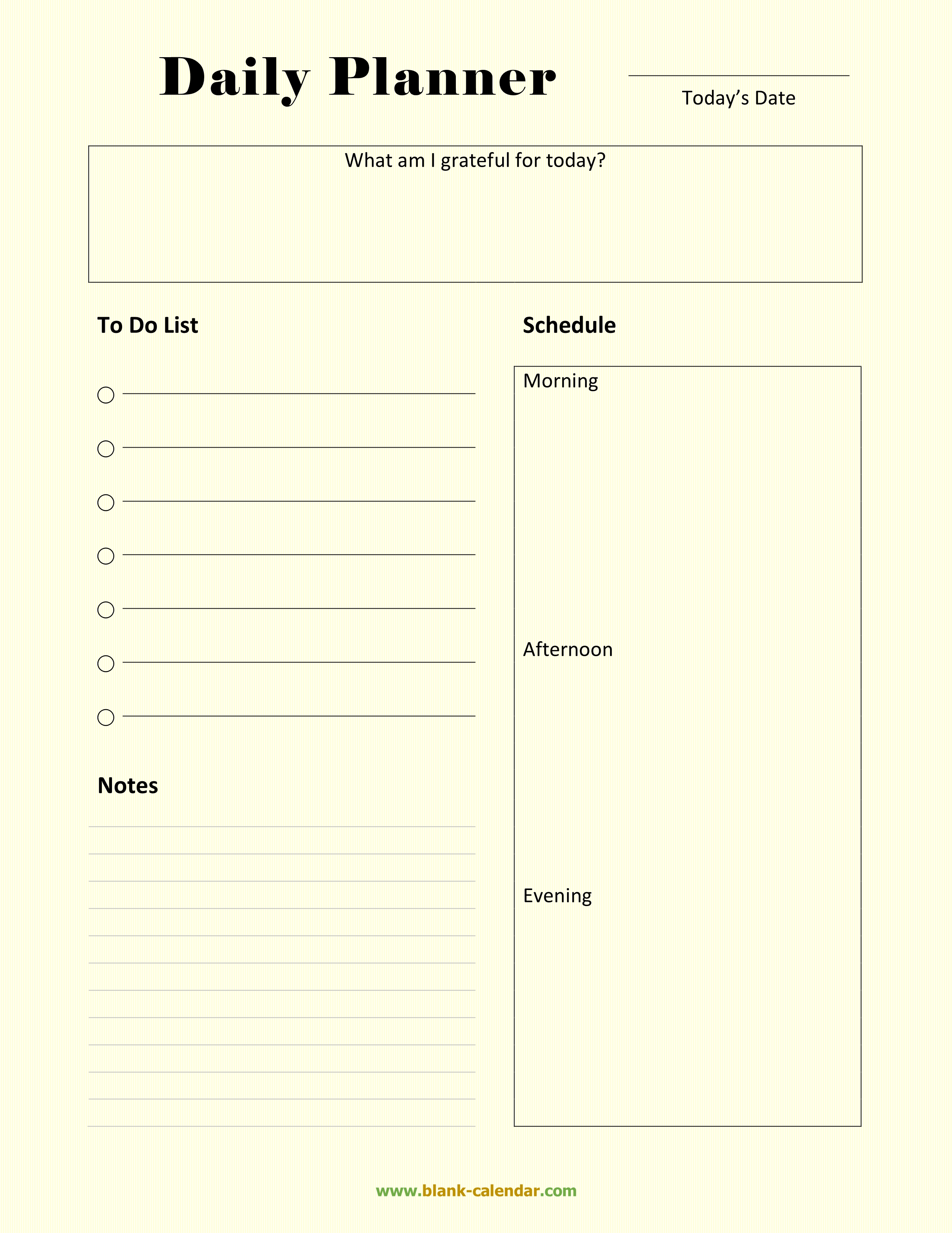 Daily Schedule Planner Template from www.blank-calendar.com