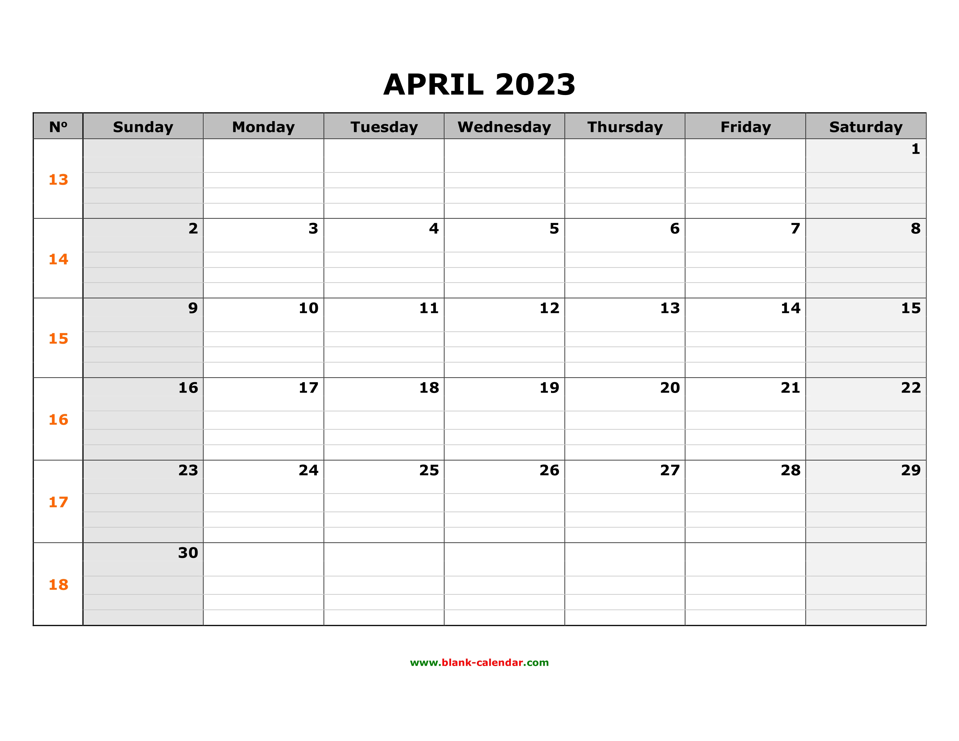 April 2023 Large Print Calendar Get Latest Map Update