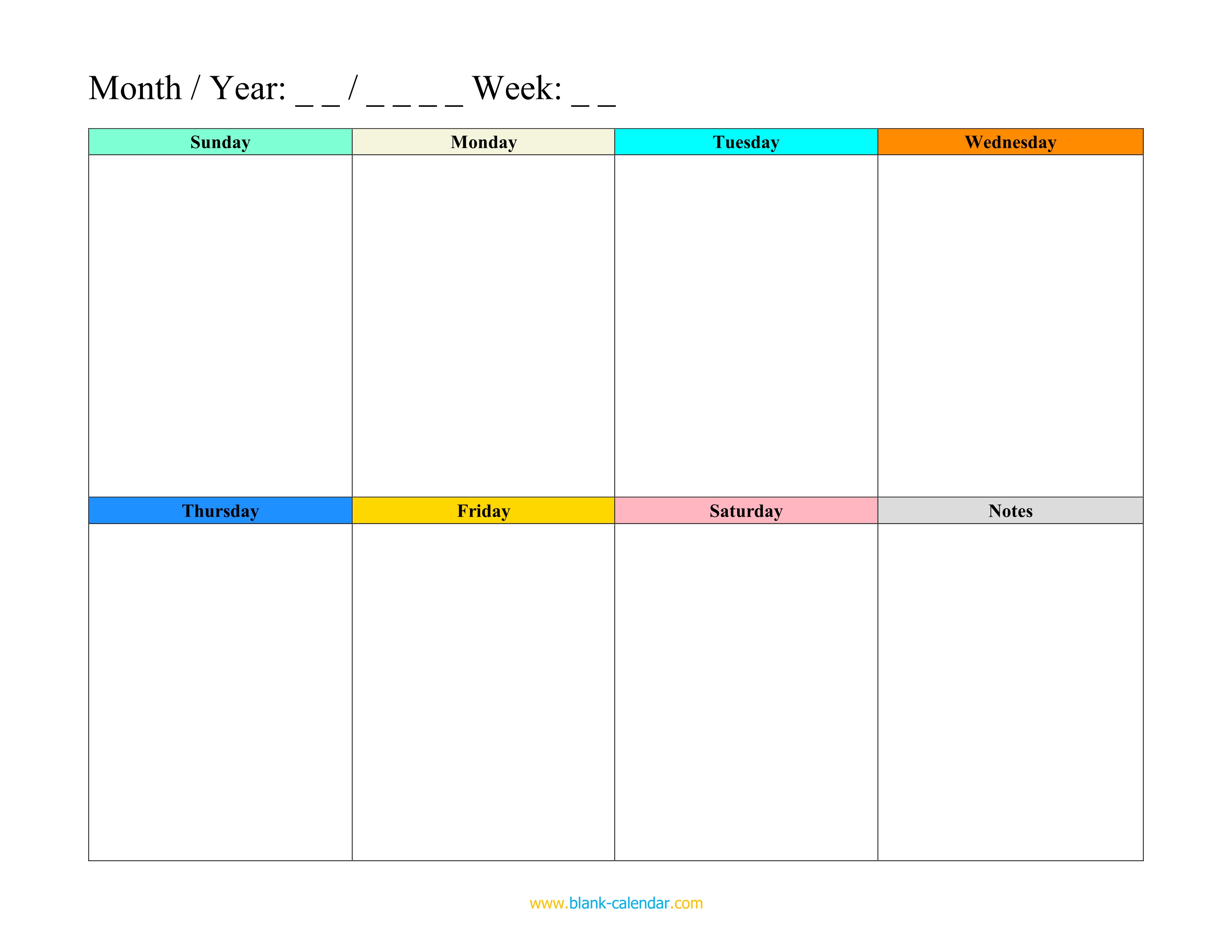 Weekly Schedule Planner Templates (WORD, EXCEL, PDF)