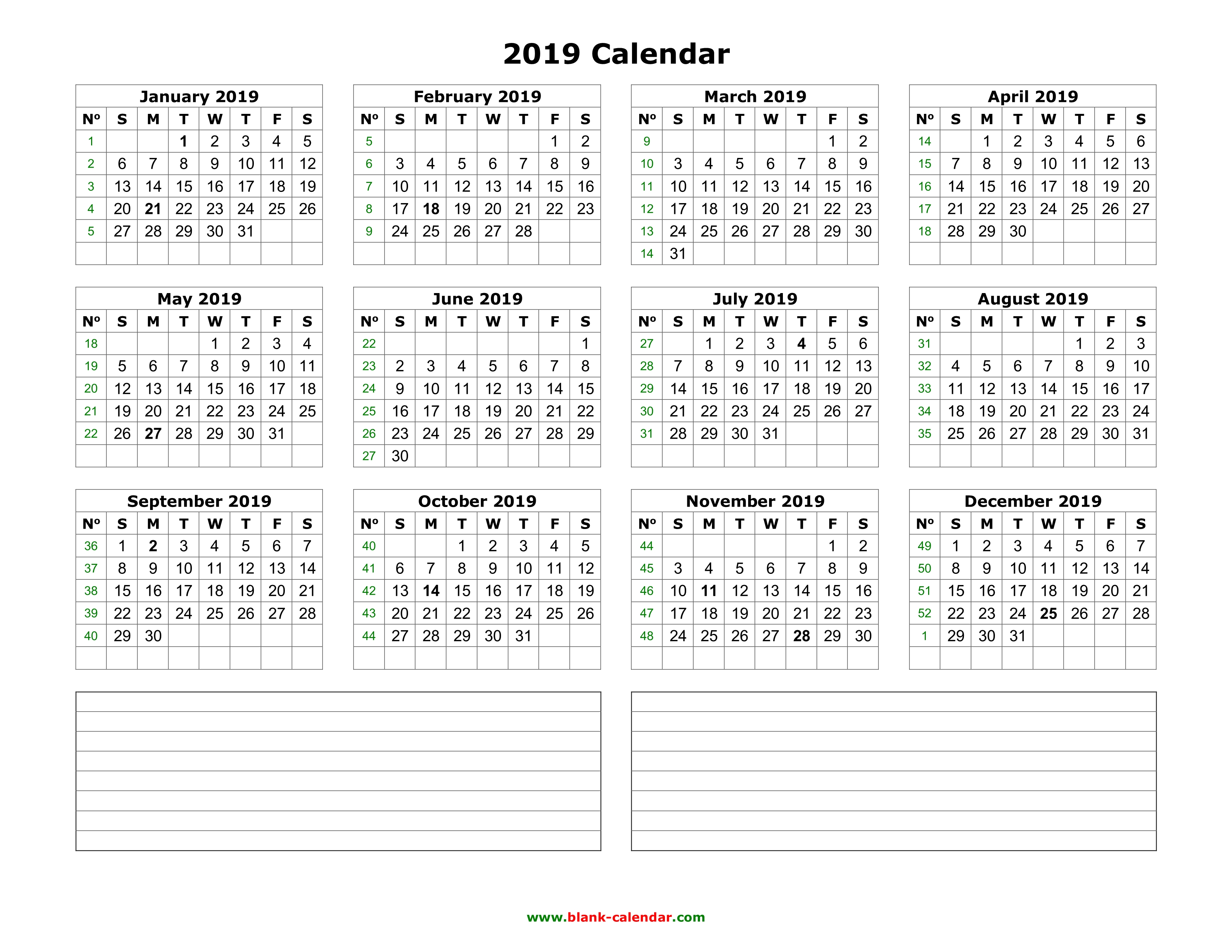 12 Month Blank Calendar Template Printable Printable Free