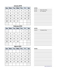 2018 excel calendar, 3 months in one excel spreadsheet