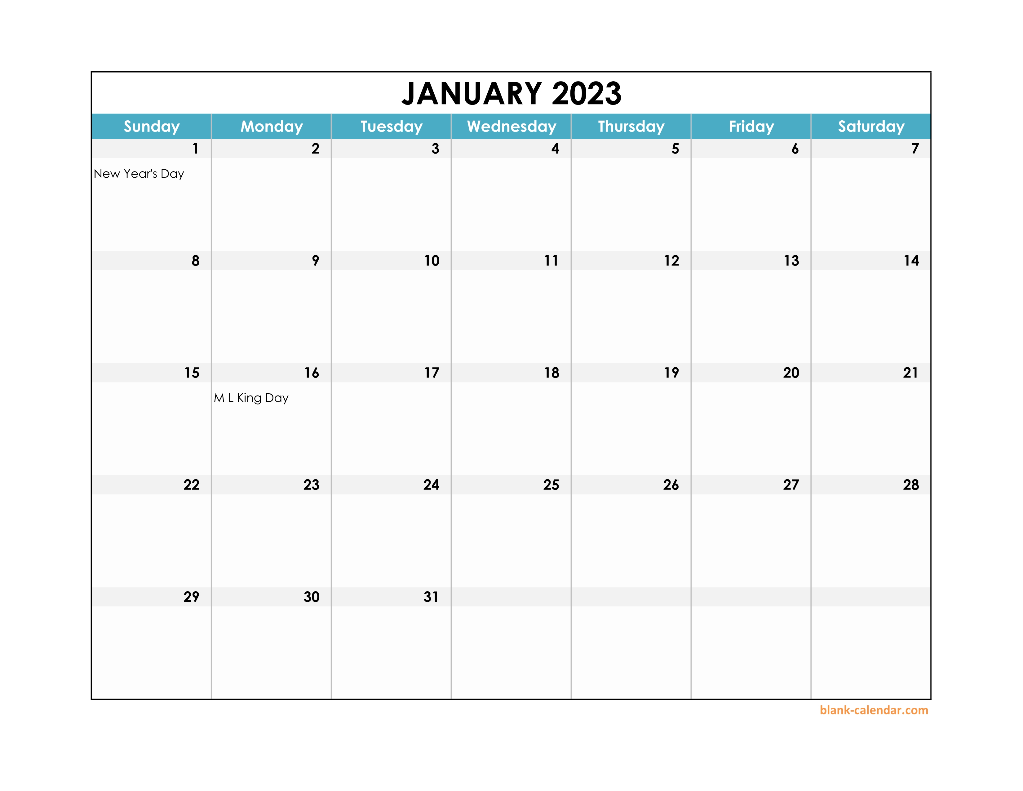 2023 calendar template excel free download