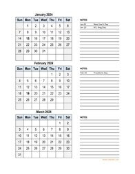 2024 excel calendar, 3 months in one excel spreadsheet