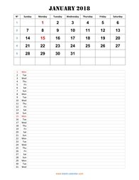 monthly calendar 2018 template 05