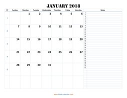 monthly calendar 2018 template 04