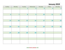 monthly calendar 2019 template 03