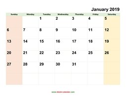 monthly calendar 2019 template 02