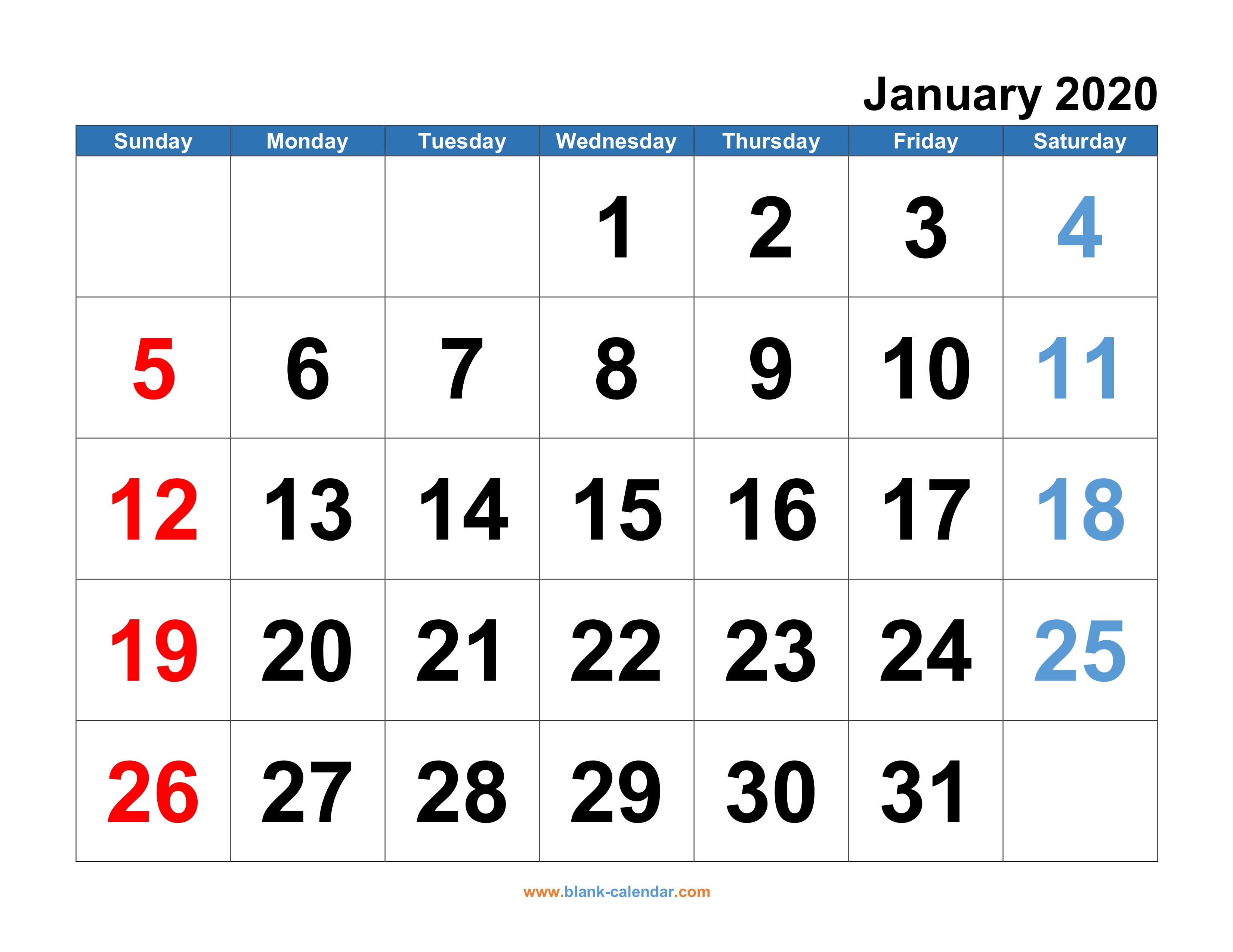 Usable Calendar Template from www.blank-calendar.com