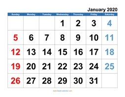 monthly calendar 2020 template 01