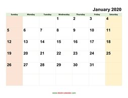 monthly calendar 2020 template 02