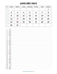 monthly calendar 2022 template 05