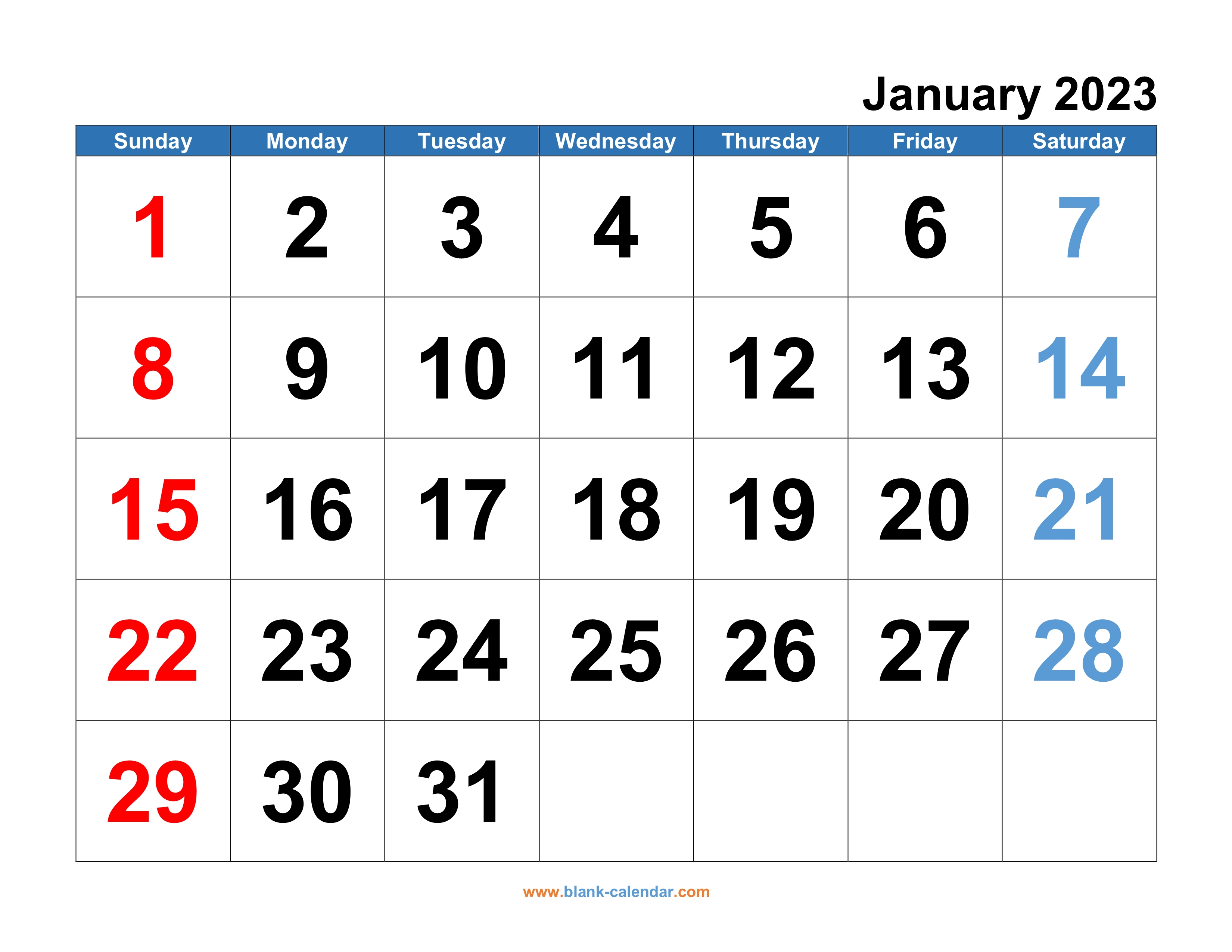 Free Printable 2023 Monthly Calendar Www aubergecourtepointe