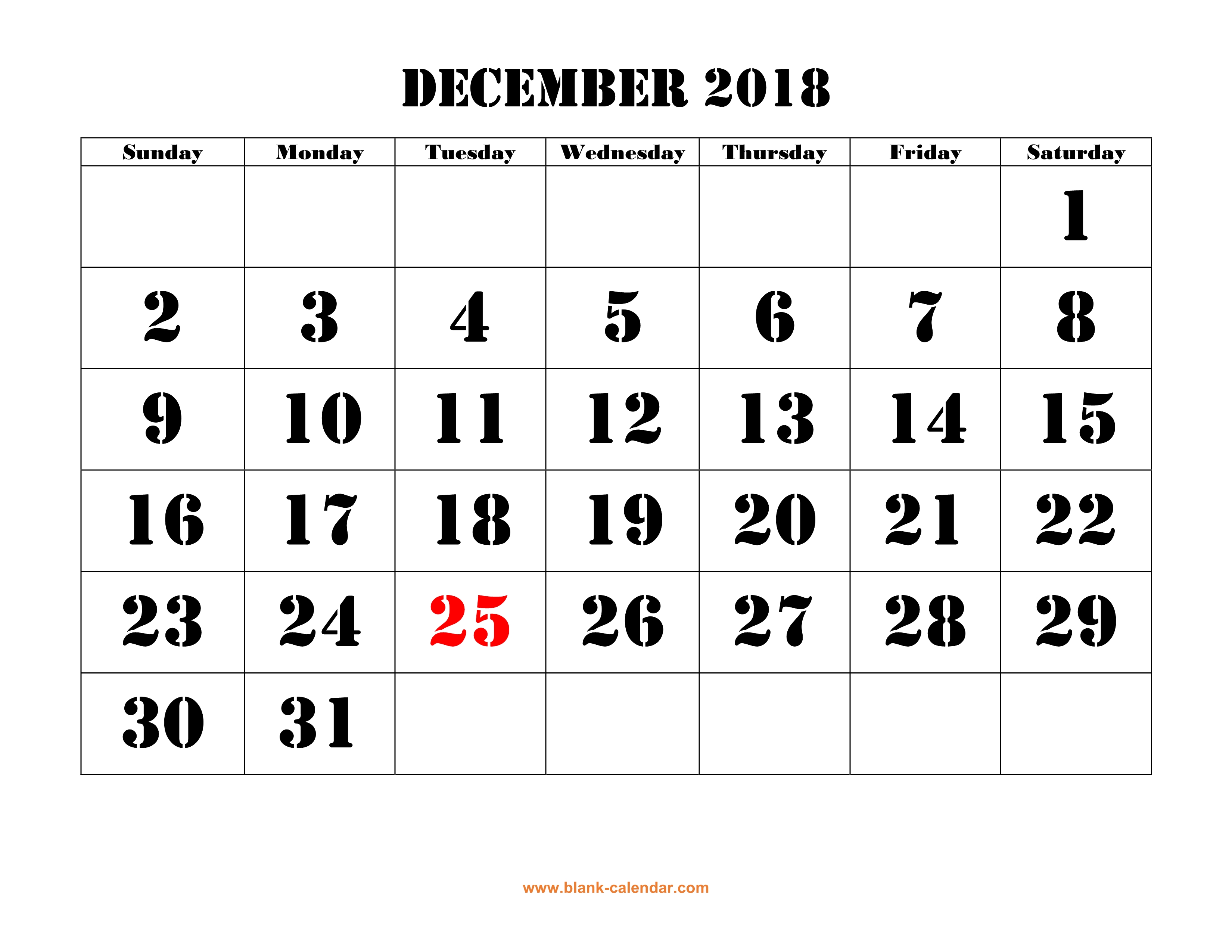 free-download-printable-december-2018-calendar-large-font-design