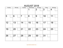 printable august 2018 calendar check boxes