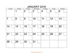 printable monthly check boxes calendar 2018 horizontal