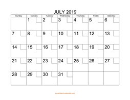 printable july calendar 2019 check boxes