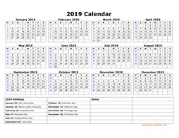2019 Calendar Philippines With Holidays