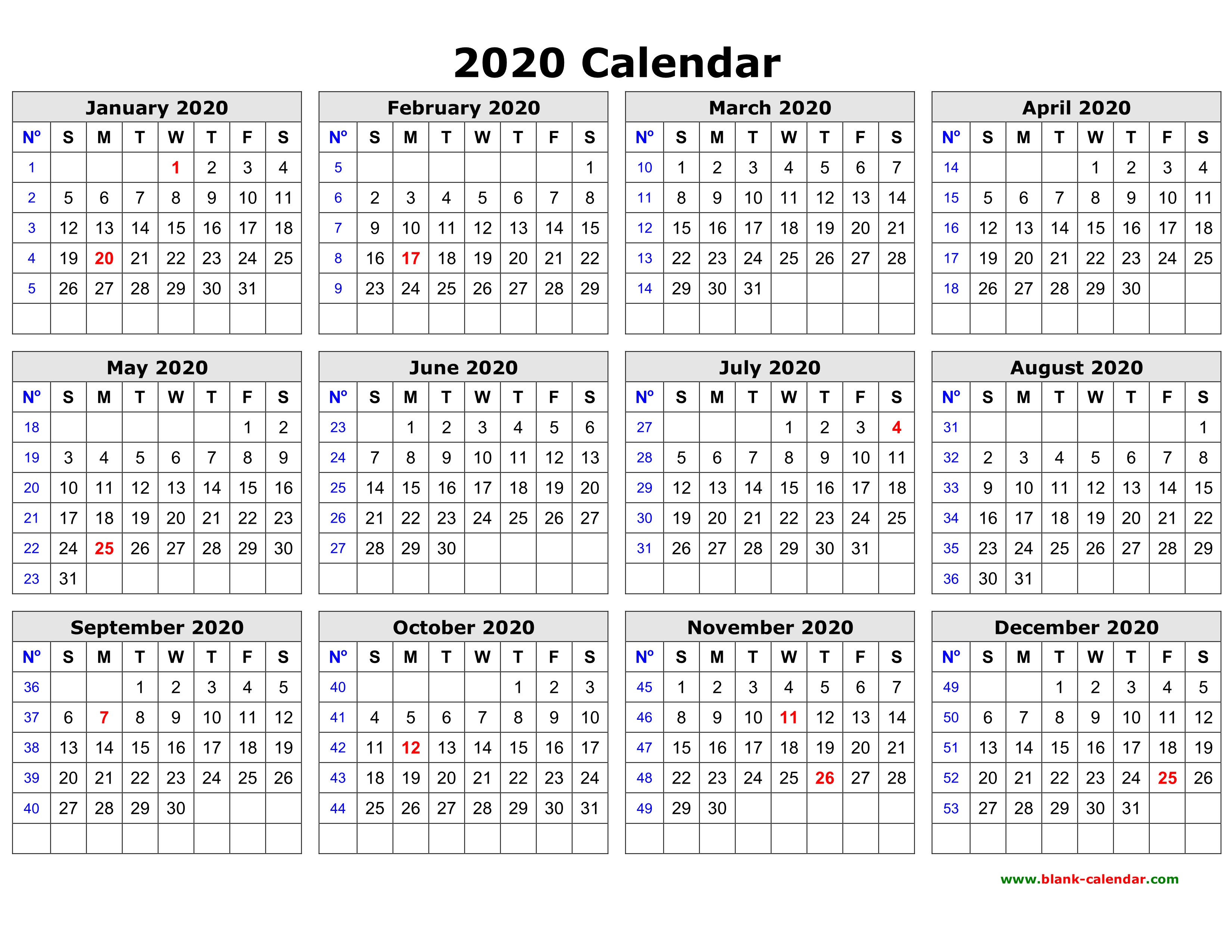 free-download-printable-calendar-2020-in-one-page-clean-design