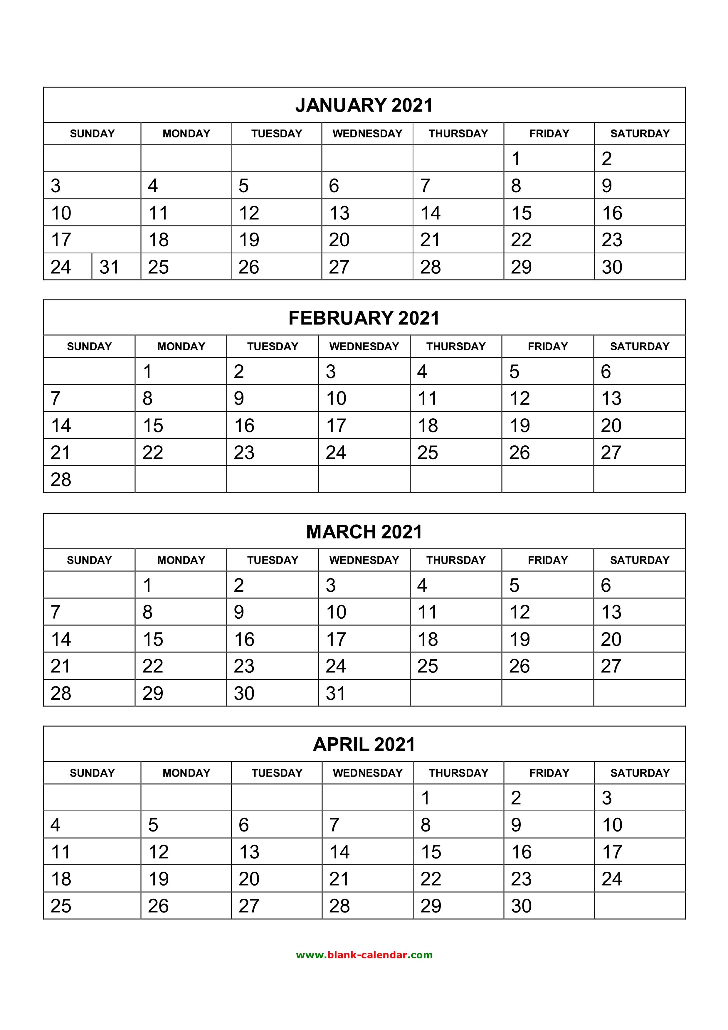 Calendar 2021 3 Months Per Page 2021 Calendar