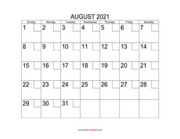 printable august calendar 2021 check boxes