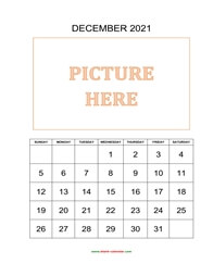 printable december calendar 2021 add picture
