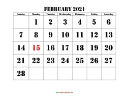 Featured image of post February Calendars 2021 : We are proud to offer simple, sleek calendars in the pdf format so that anyone can be prepared.