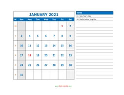 printable january 2021 calendar