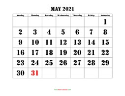 Featured image of post May 2021 Printable Calendar With Holidays : These free may calendars are.pdf files that download and print on almost any printer.