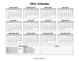 Free Download Printable Calendar 2021, 2 months per page ...