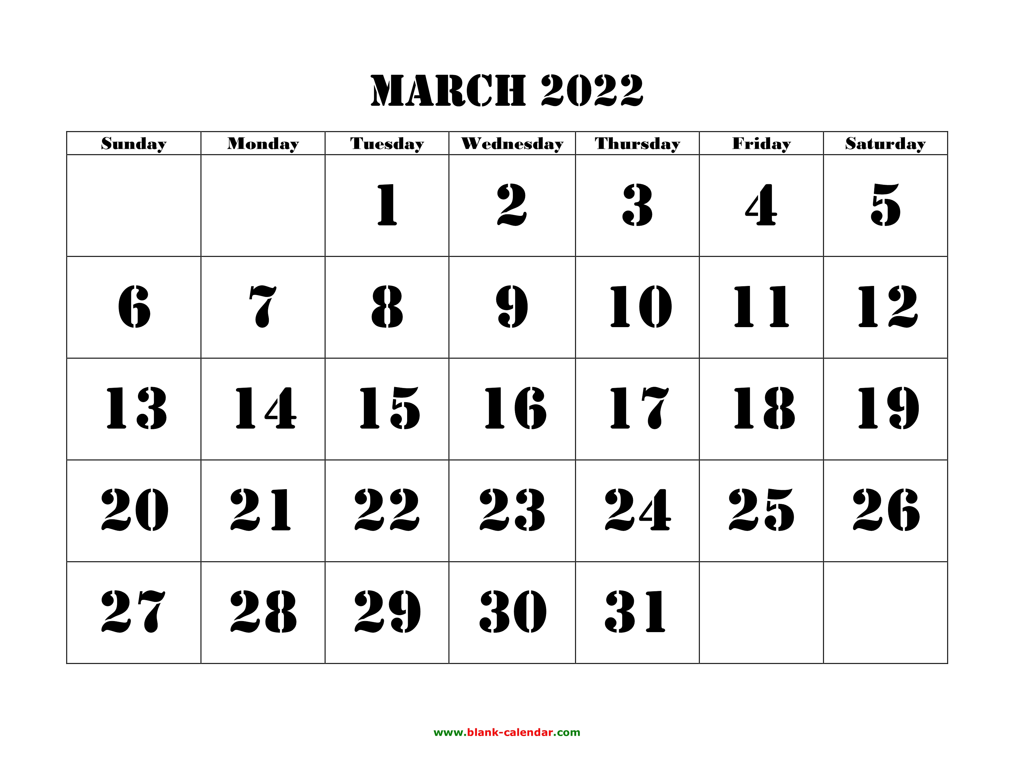 march 2022 printable calendar free download monthly calendar templates